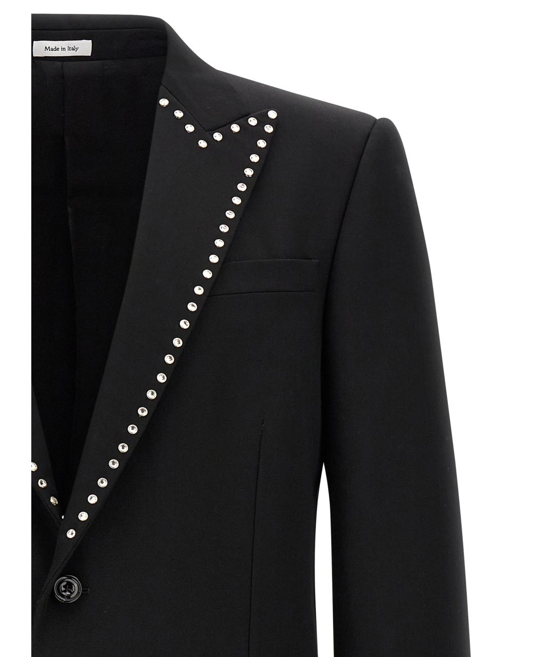 ALEXANDER MCQUEEN Черный шерстяной пиджак, фото 3