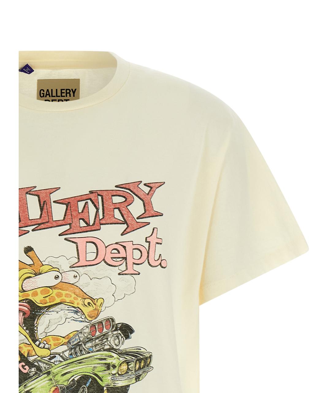 Gallery Dept Бежевая хлопковая футболка, фото 3