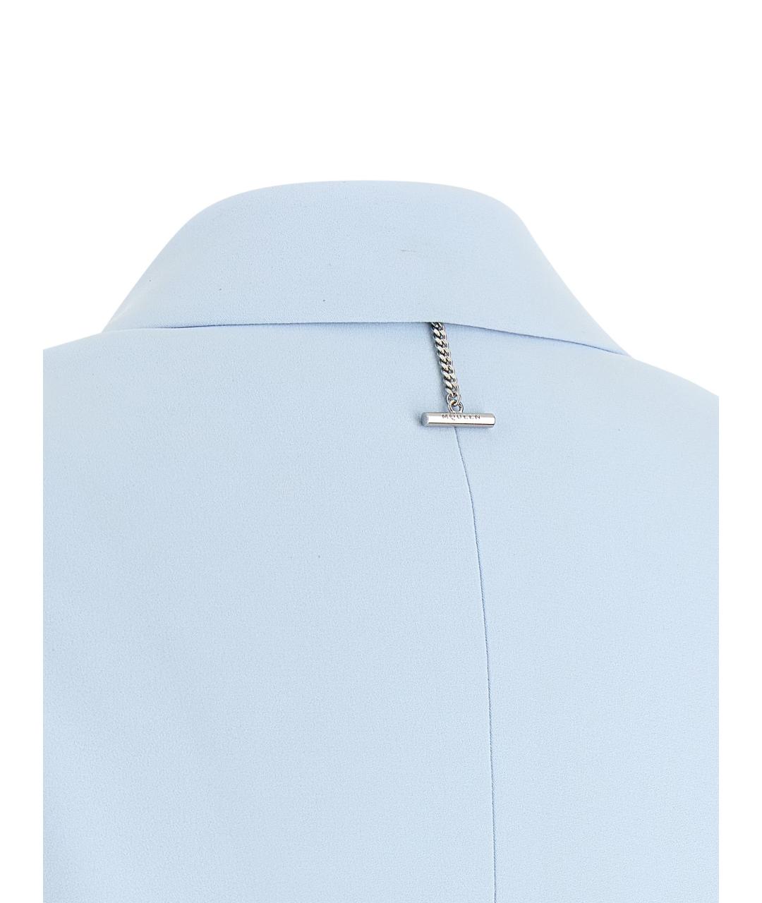 ALEXANDER MCQUEEN Голубой вискозный жакет/пиджак, фото 5