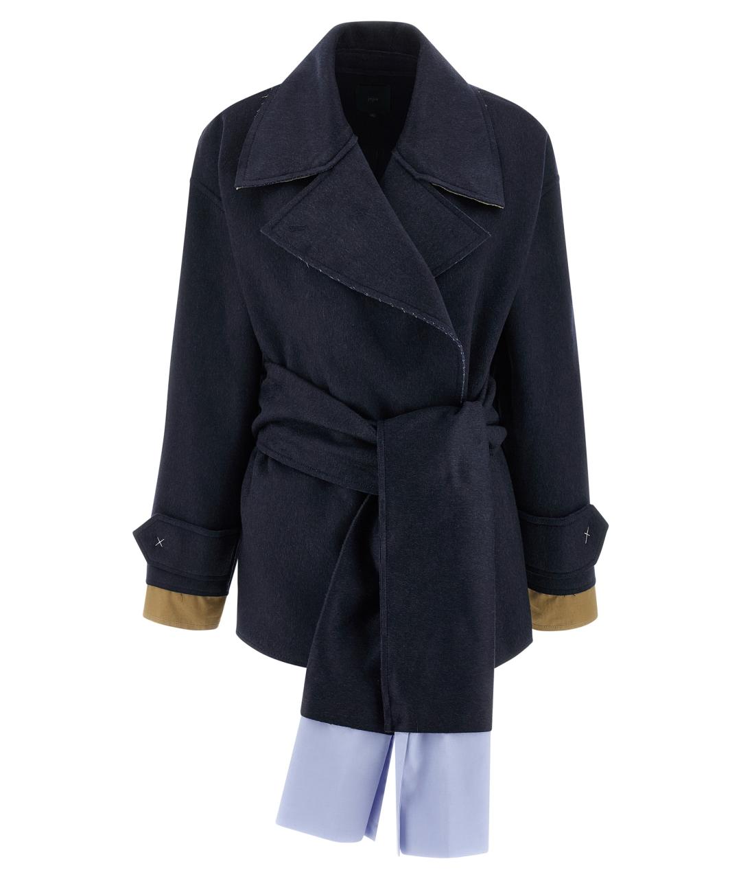 JEJIA Темно-синее шерстяное пальто, фото 1