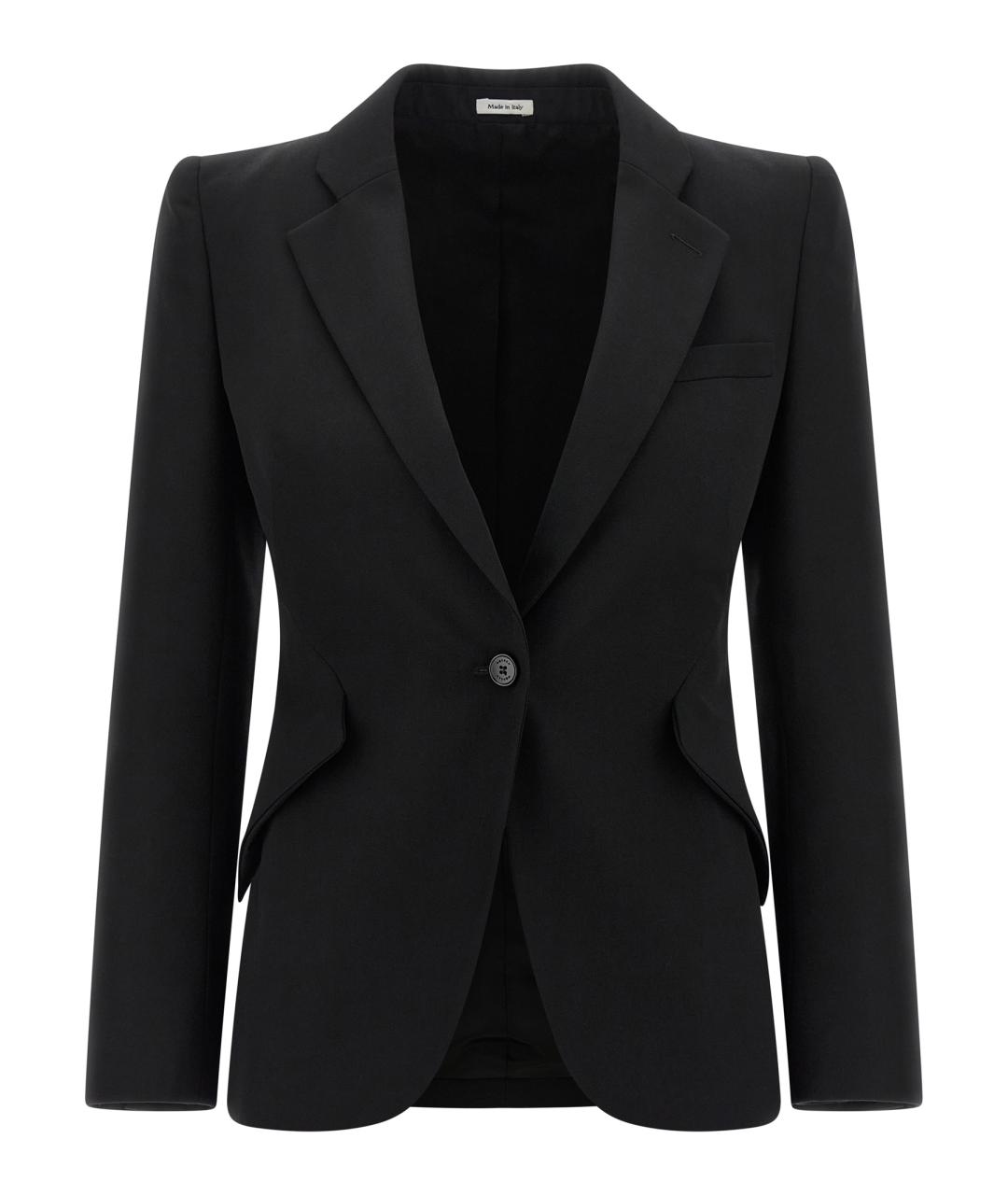 ALEXANDER MCQUEEN Черный шерстяной жакет/пиджак, фото 1