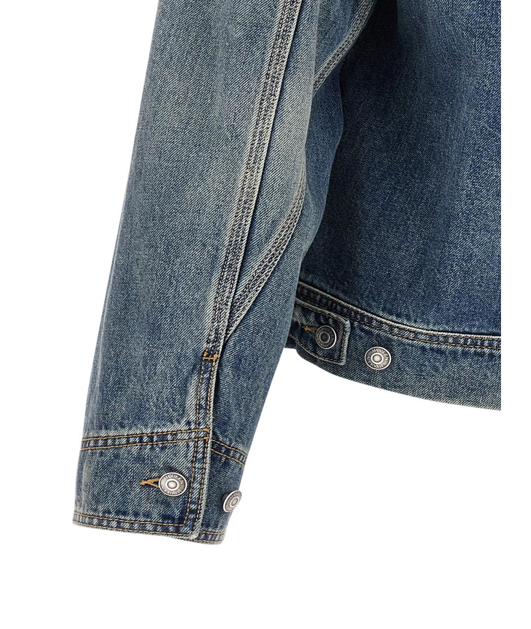 ALEXANDER MCQUEEN Синяя хлопковая куртка, фото 4