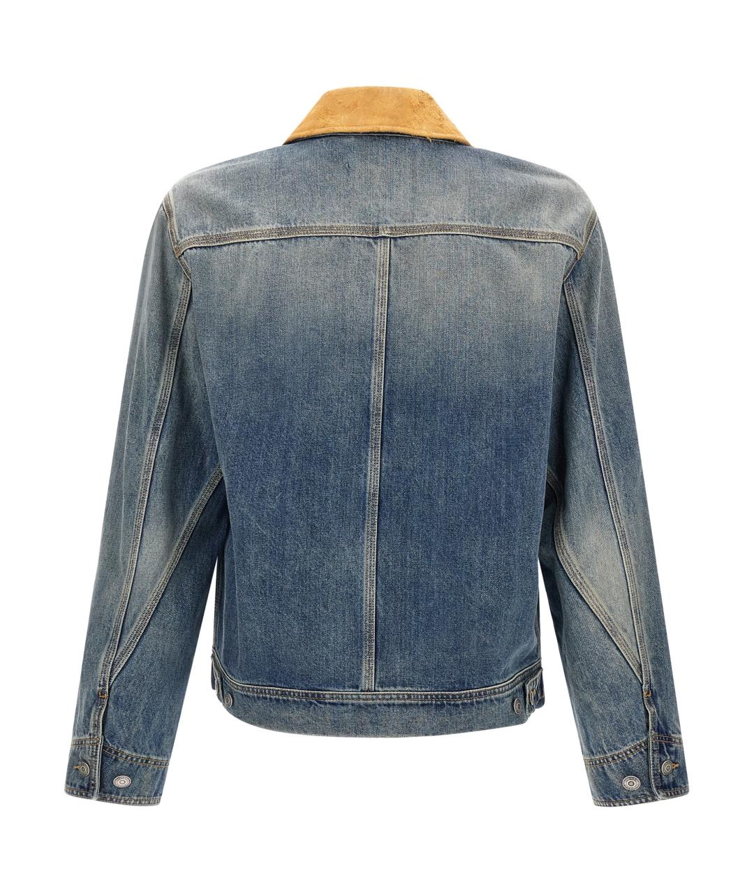 ALEXANDER MCQUEEN Синяя хлопковая куртка, фото 2