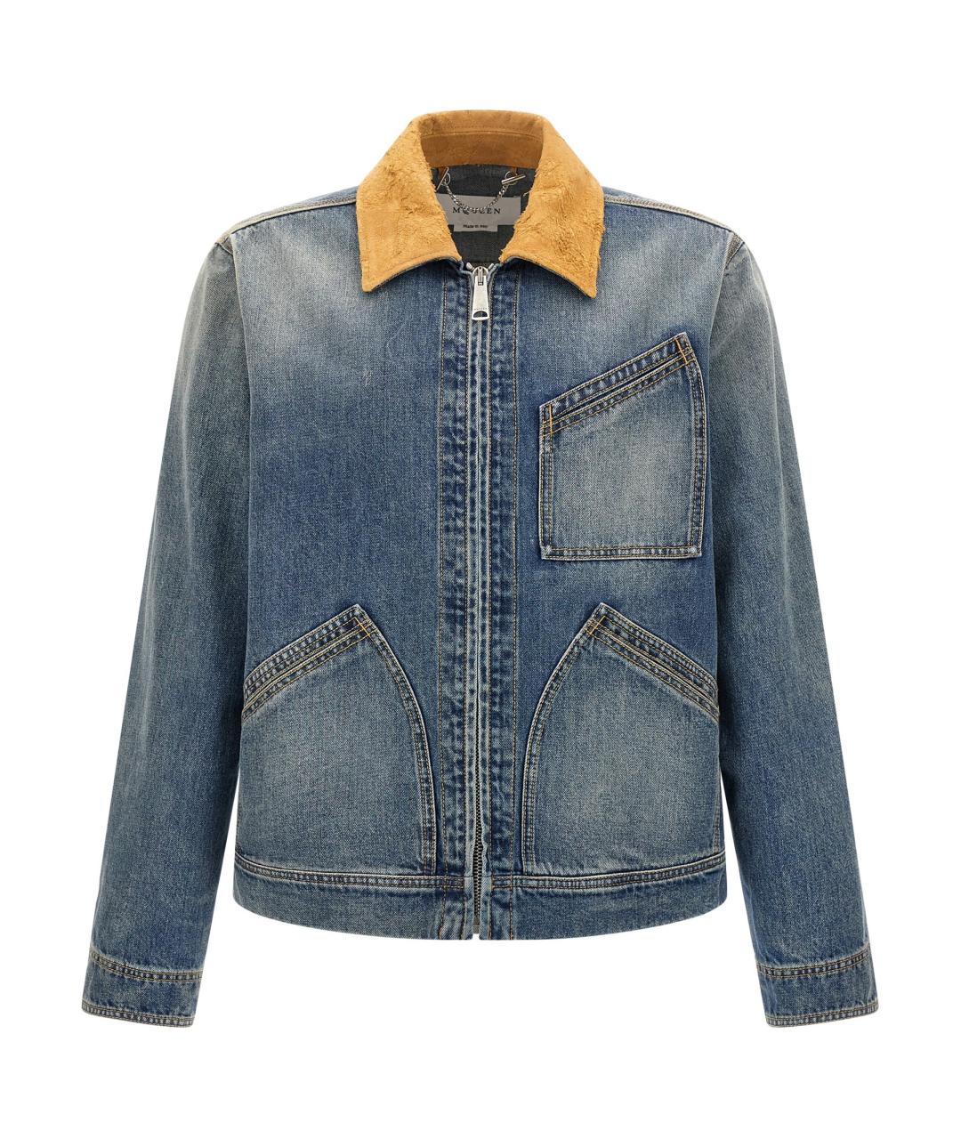 ALEXANDER MCQUEEN Синяя хлопковая куртка, фото 1