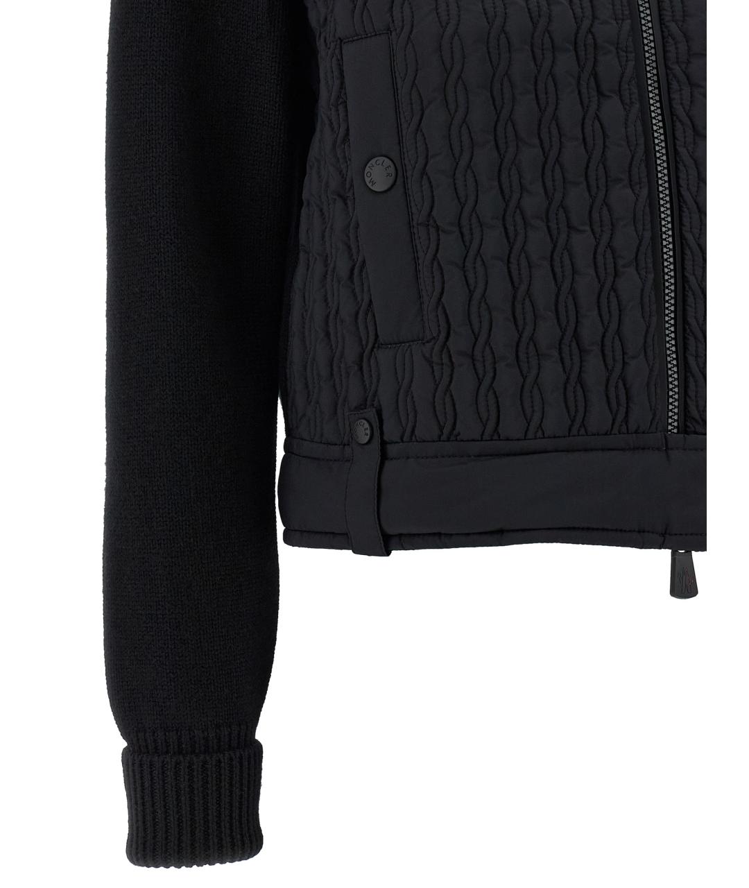 MONCLER GRENOBLE Черный полиамидовый кардиган, фото 4