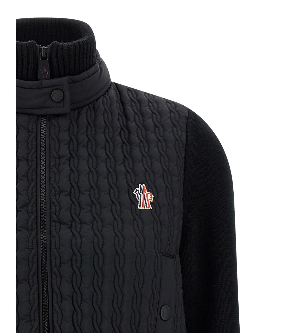 MONCLER GRENOBLE Черный полиамидовый кардиган, фото 3