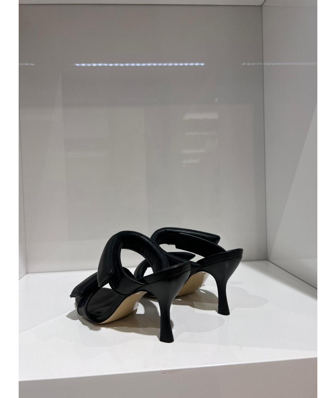 GIABORGHINI Черные кожаные мюли, фото 4