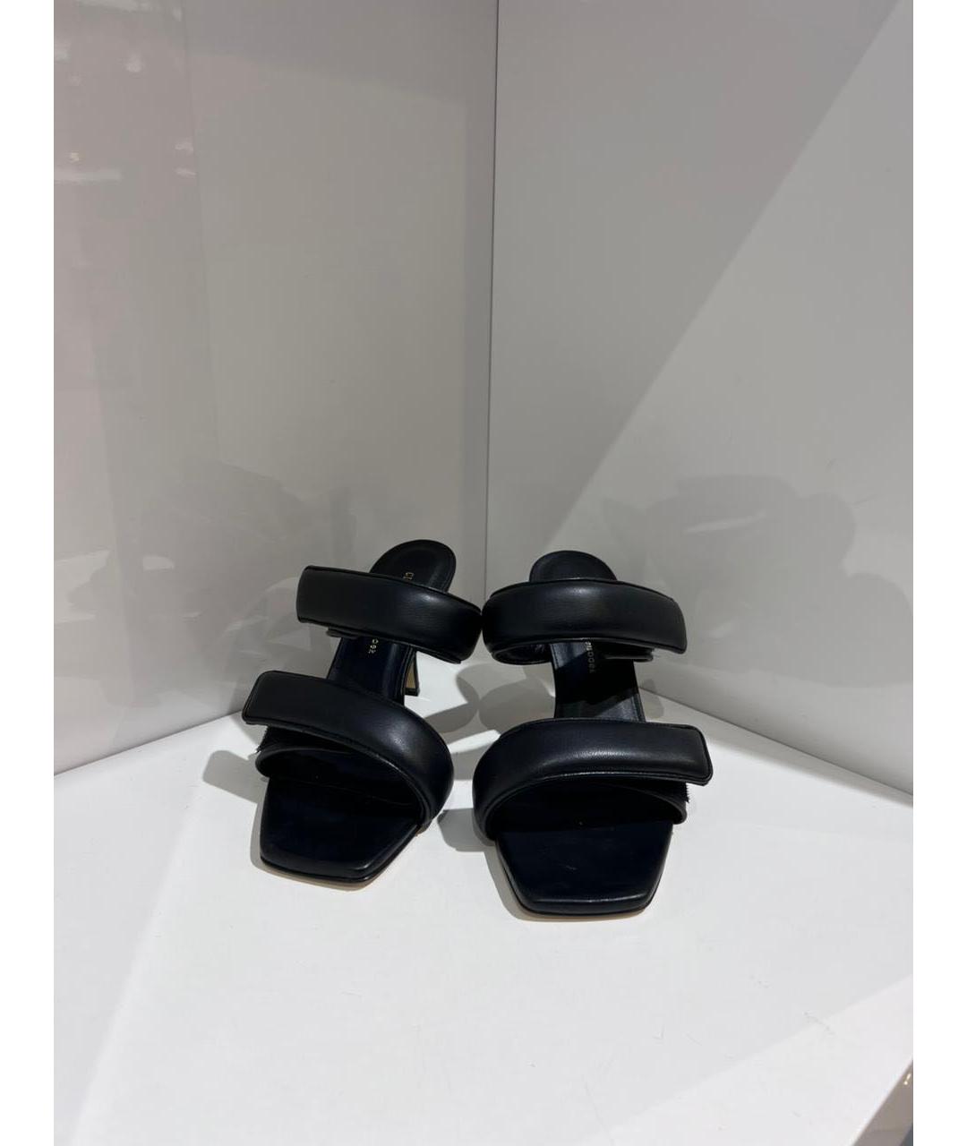 GIABORGHINI Черные кожаные мюли, фото 3