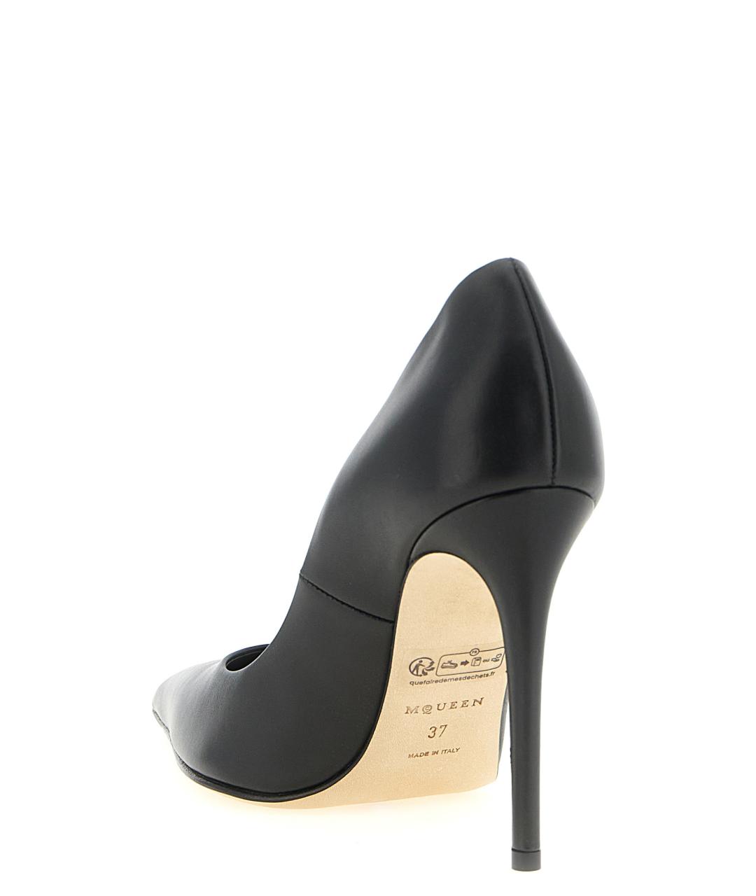 ALEXANDER MCQUEEN Черные кожаные туфли, фото 3