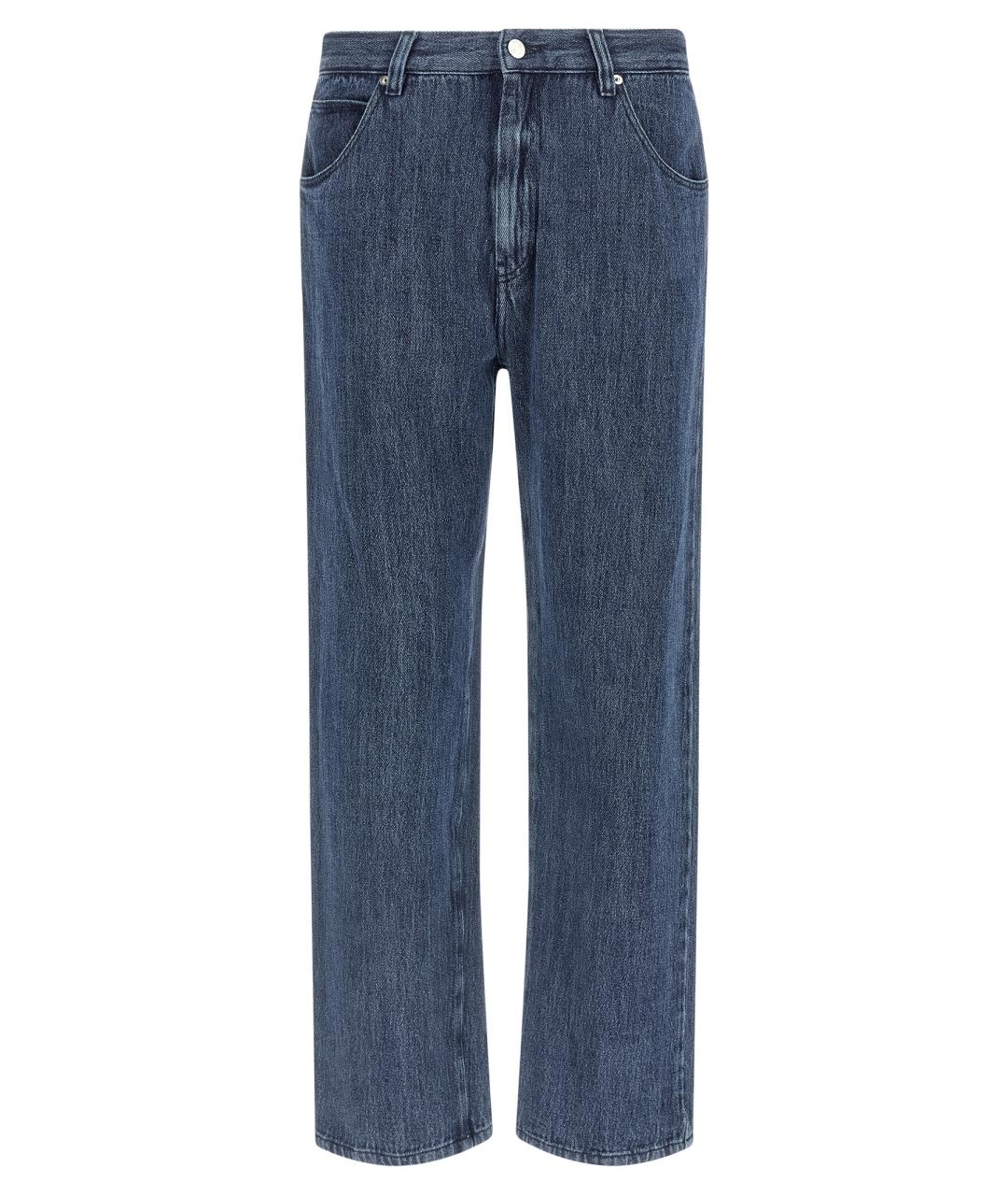 NAMACHEKO Синие хлопковые прямые джинсы, фото 1