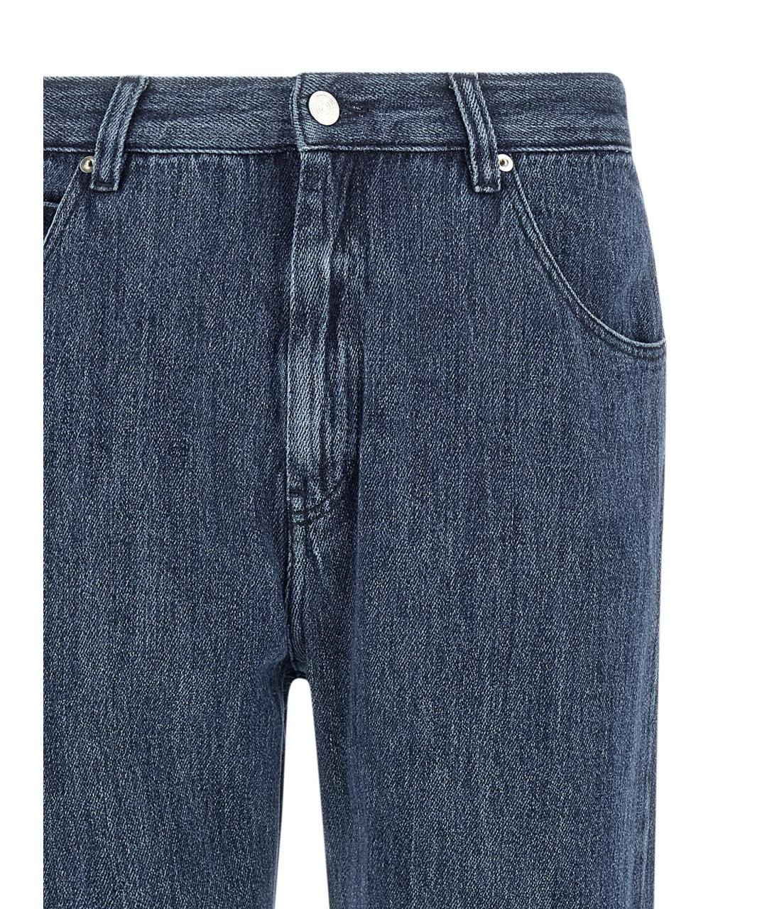 NAMACHEKO Синие хлопковые прямые джинсы, фото 3