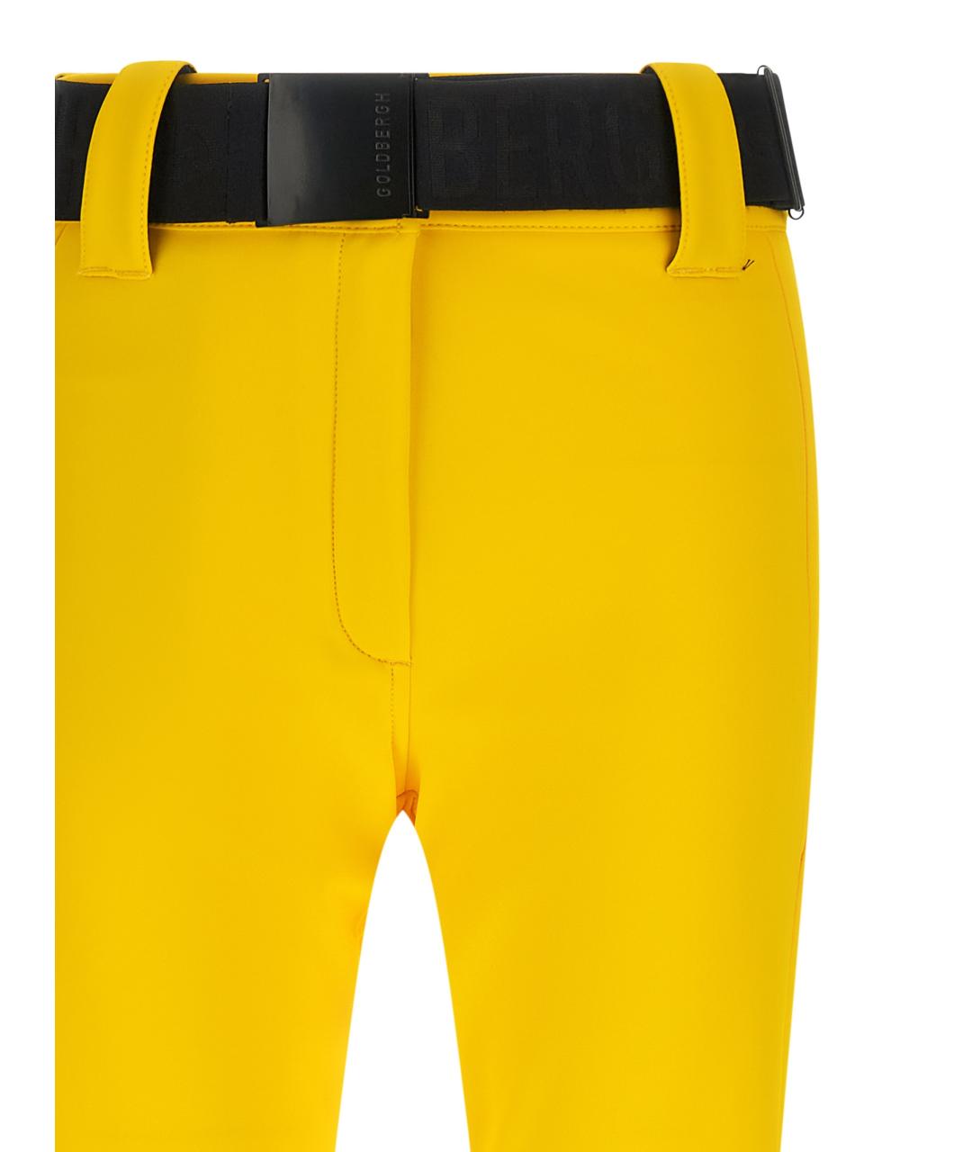 Goldbergh Желтые полиэстеровые прямые брюки, фото 3