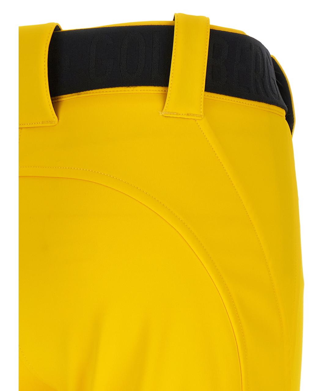 Goldbergh Желтые полиэстеровые прямые брюки, фото 4