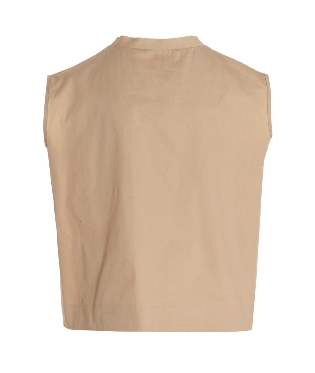 JEJIA Бежевая хлопковая блузы, фото 2