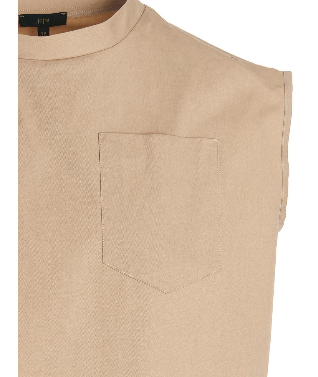 JEJIA Бежевая хлопковая блузы, фото 3