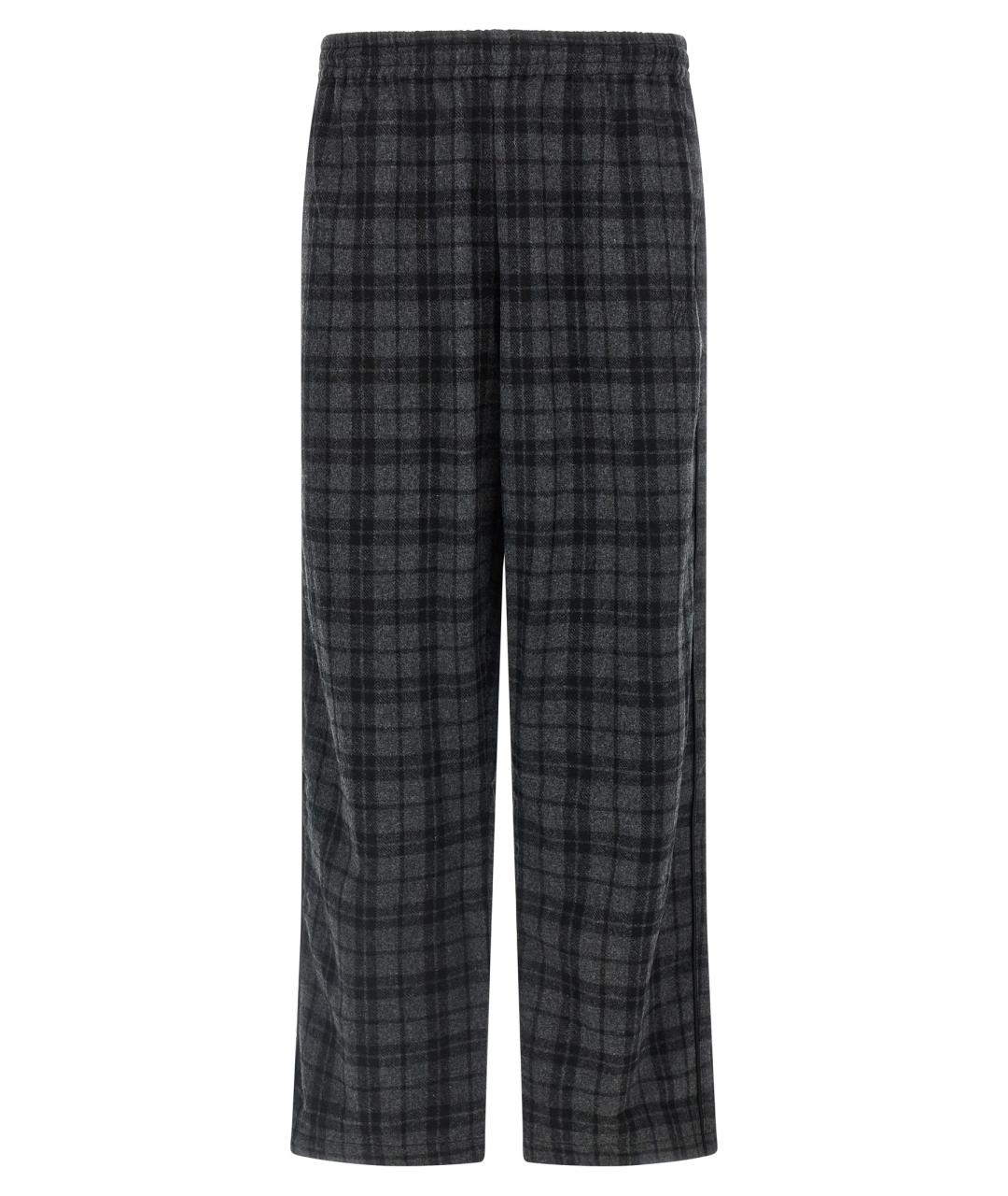 WILLY CHAVARRIA Серые шерстяные повседневные брюки, фото 1