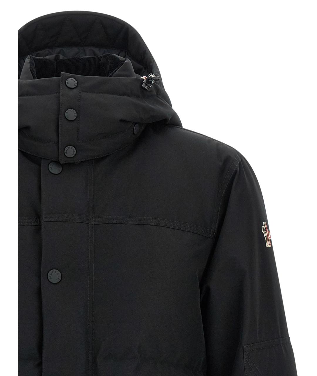 MONCLER GRENOBLE Черный полиэстеровый пуховик, фото 4