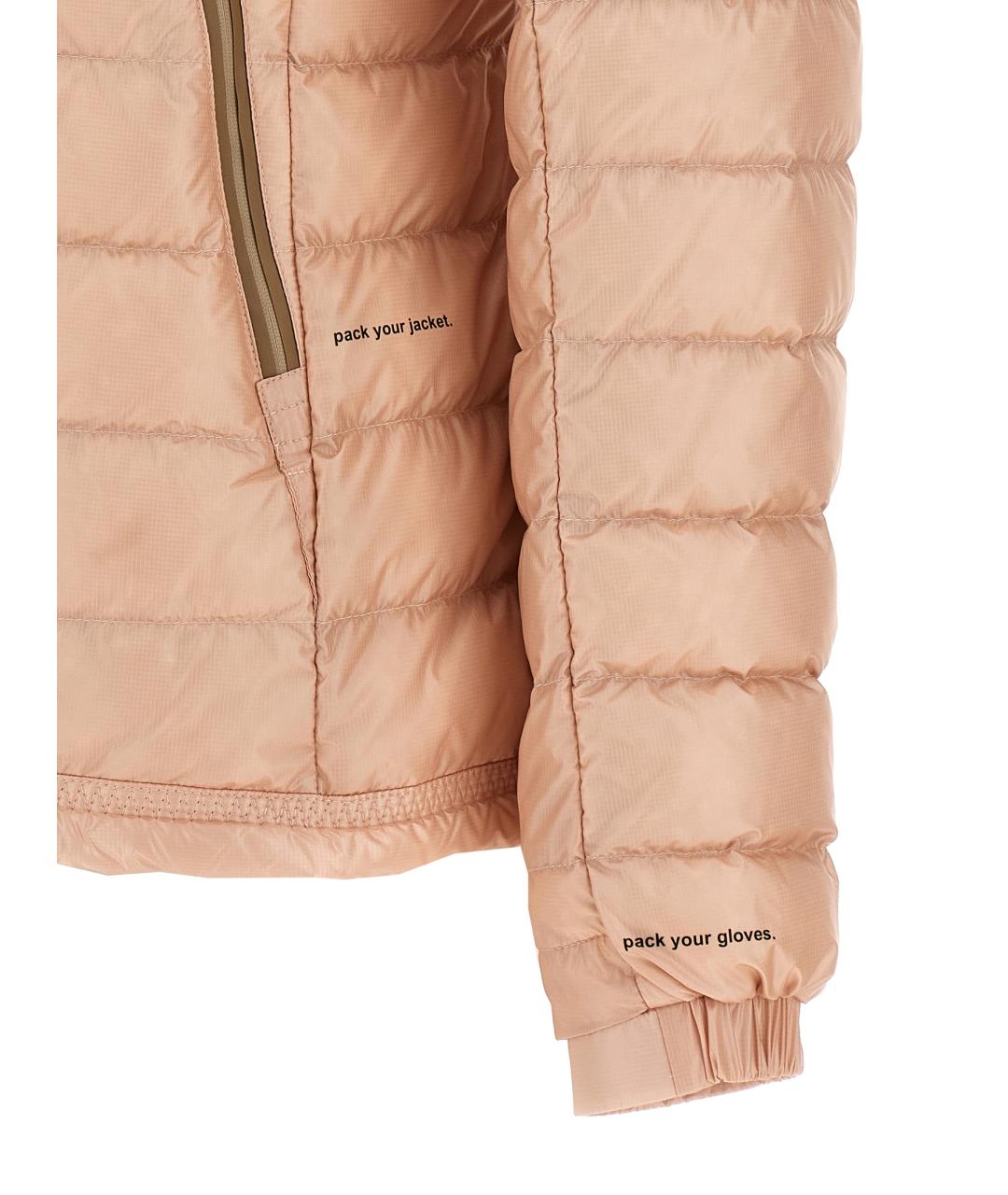 MONCLER GRENOBLE Розовый полиамидовый пуховик, фото 4