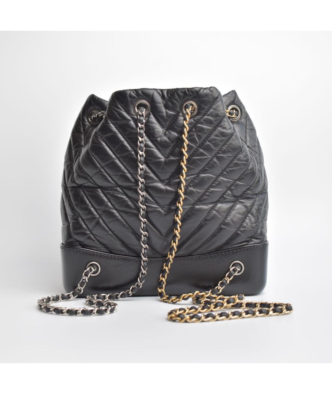 CHANEL Черный кожаный рюкзак, фото 3