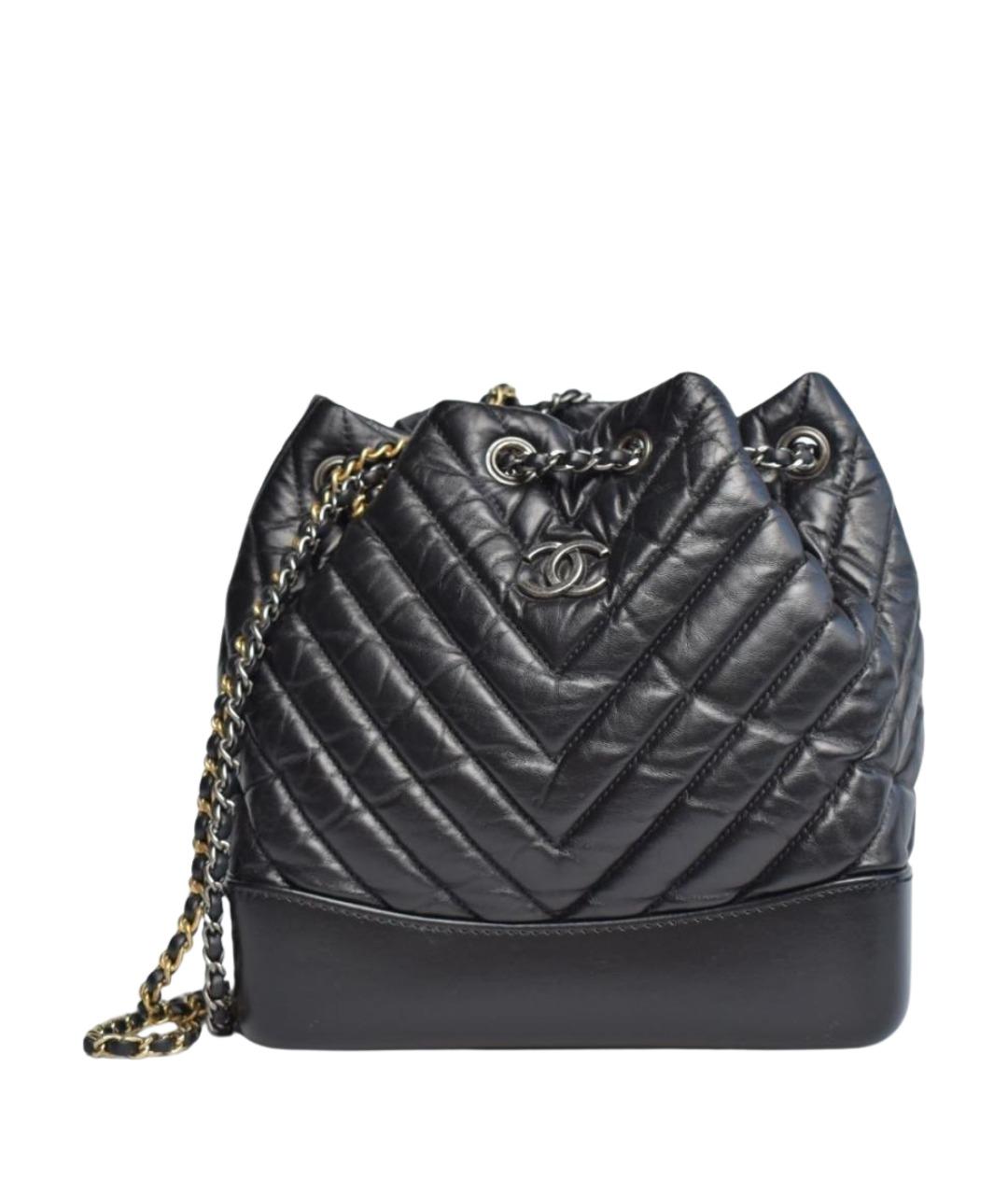 CHANEL Черный кожаный рюкзак, фото 1