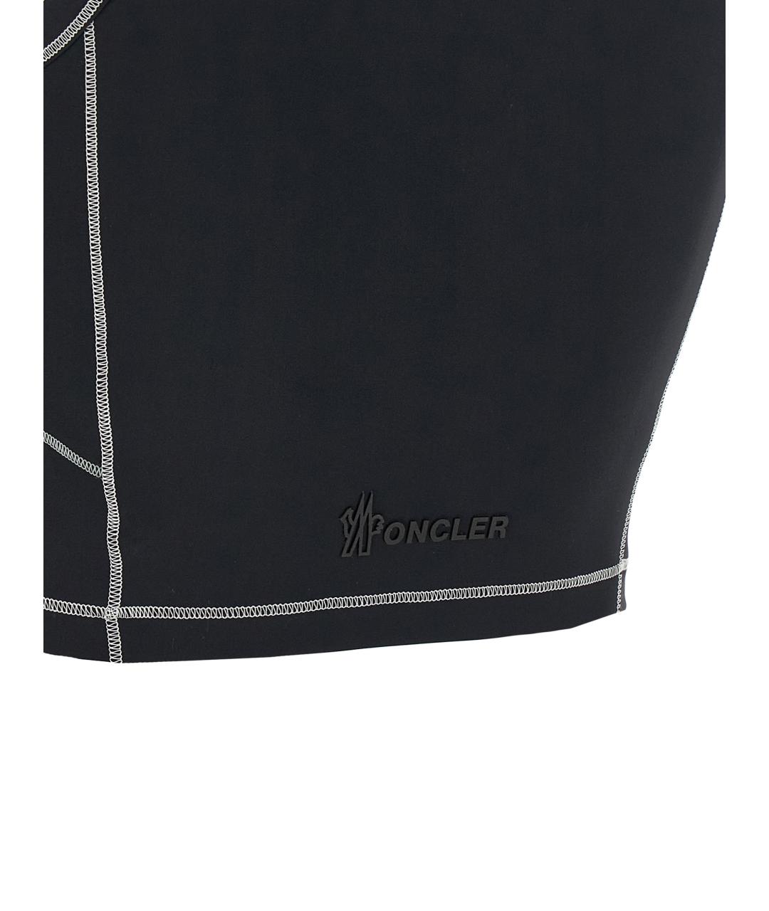 MONCLER GRENOBLE Черная полиамидовая майка, фото 4