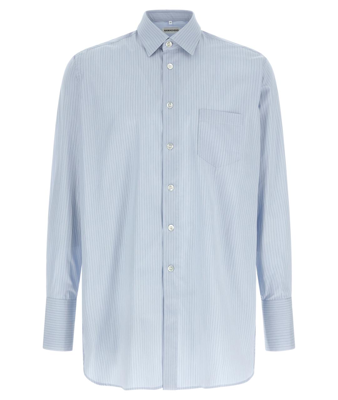 NAMACHEKO Голубая хлопковая кэжуал рубашка, фото 1