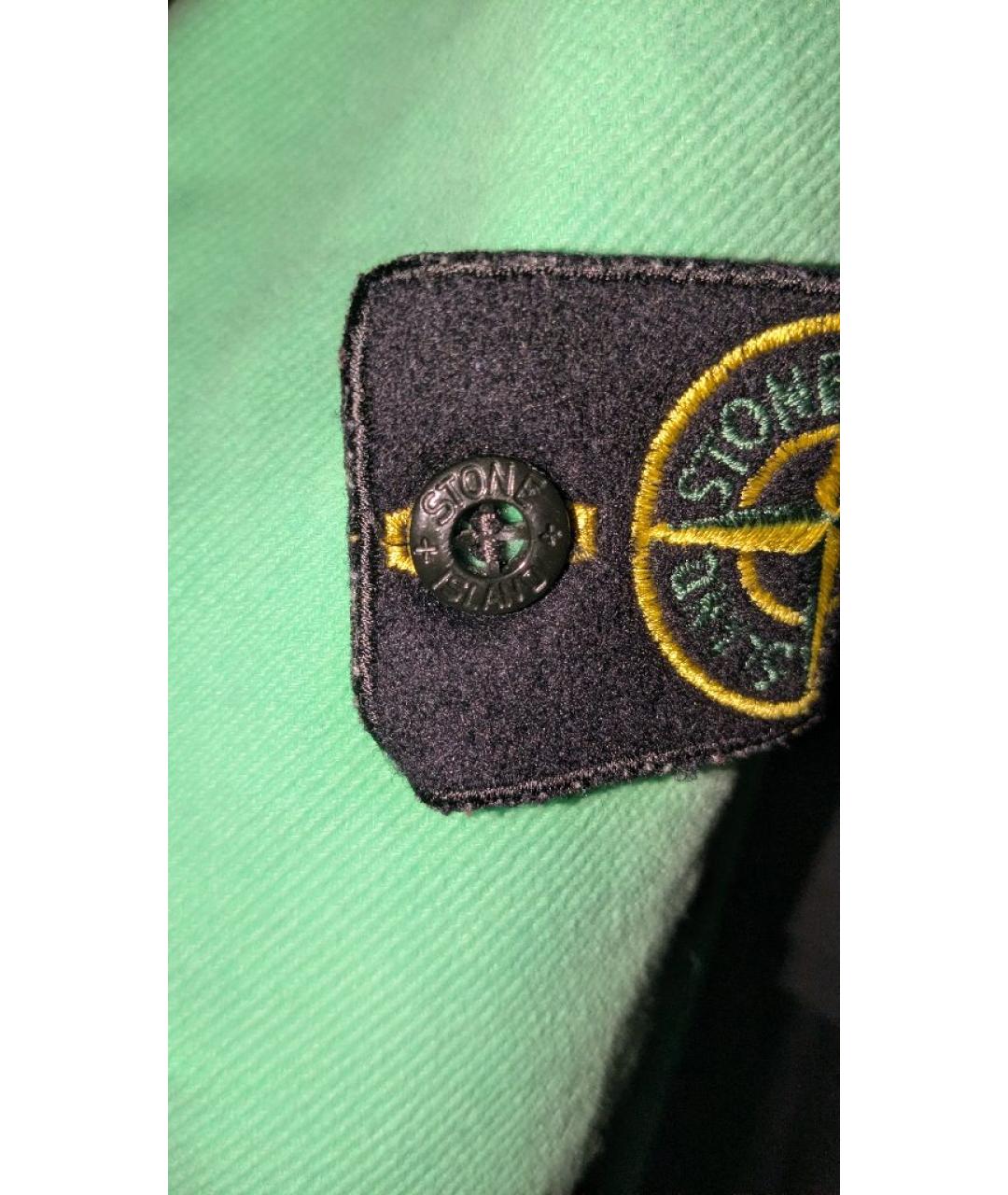 STONE ISLAND Салатовая хлопковая куртка, фото 6