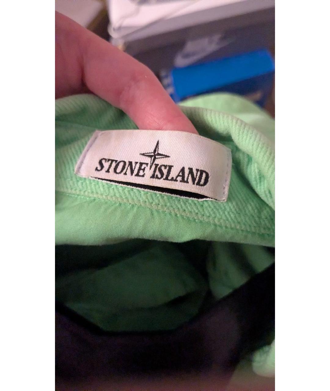STONE ISLAND Салатовая хлопковая куртка, фото 3