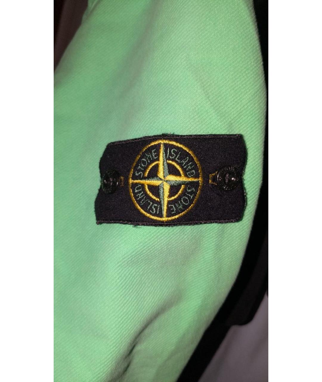 STONE ISLAND Салатовая хлопковая куртка, фото 5