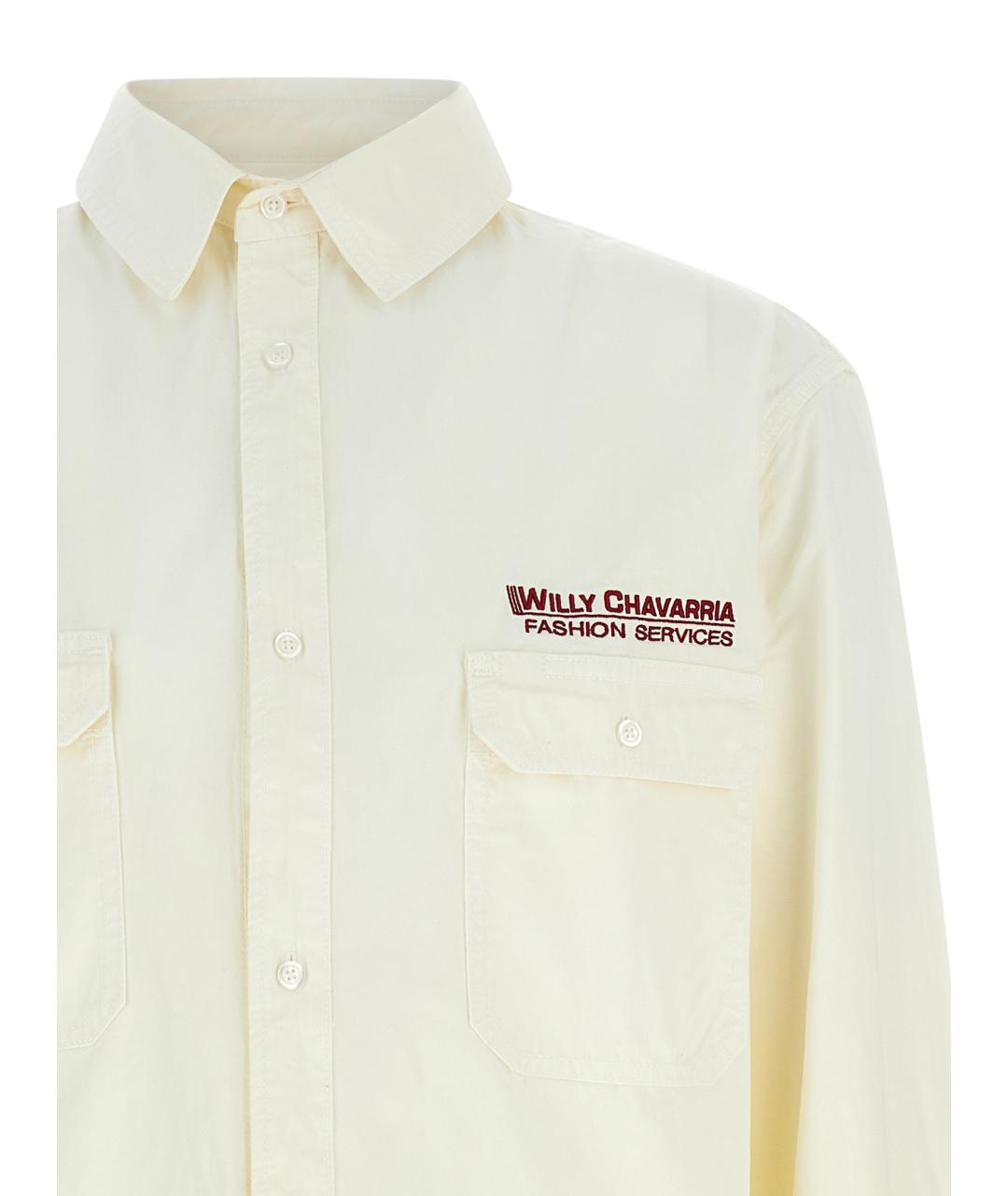 WILLY CHAVARRIA Бежевая хлопковая кэжуал рубашка, фото 3
