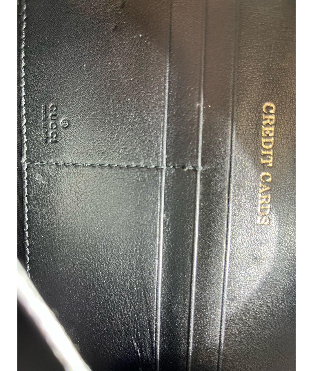 GUCCI Черный кожаный кошелек, фото 3