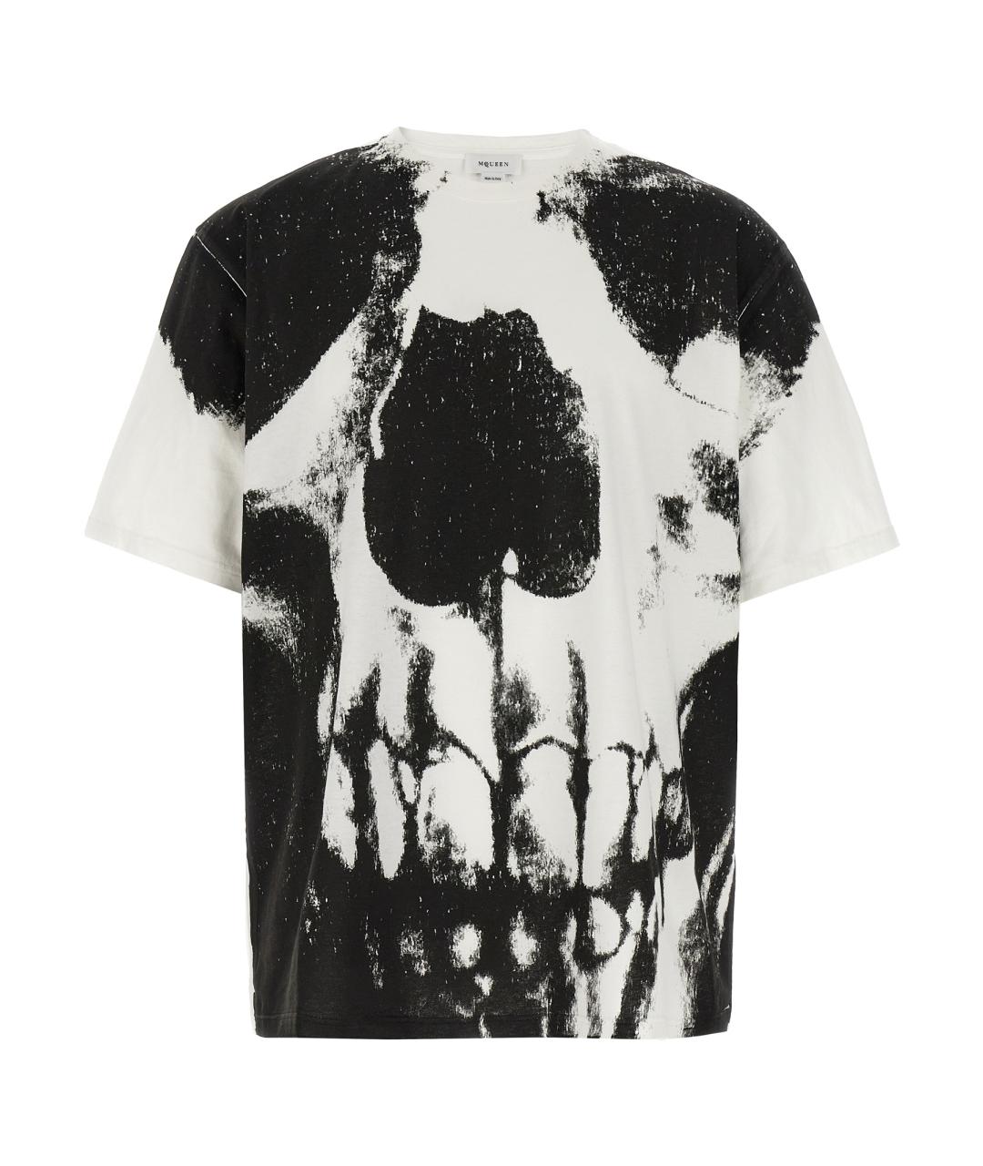 ALEXANDER MCQUEEN Белая хлопковая футболка, фото 1