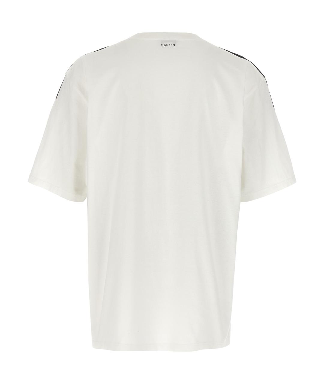 ALEXANDER MCQUEEN Белая хлопковая футболка, фото 2