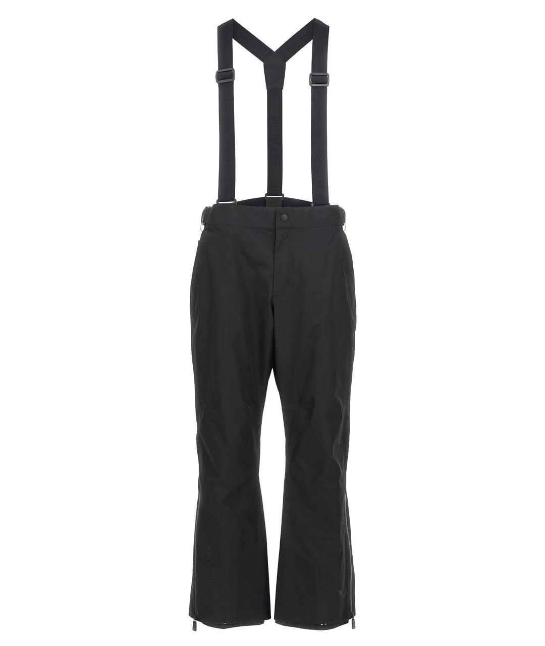 MONCLER GRENOBLE Черные полиамидовые повседневные брюки, фото 1