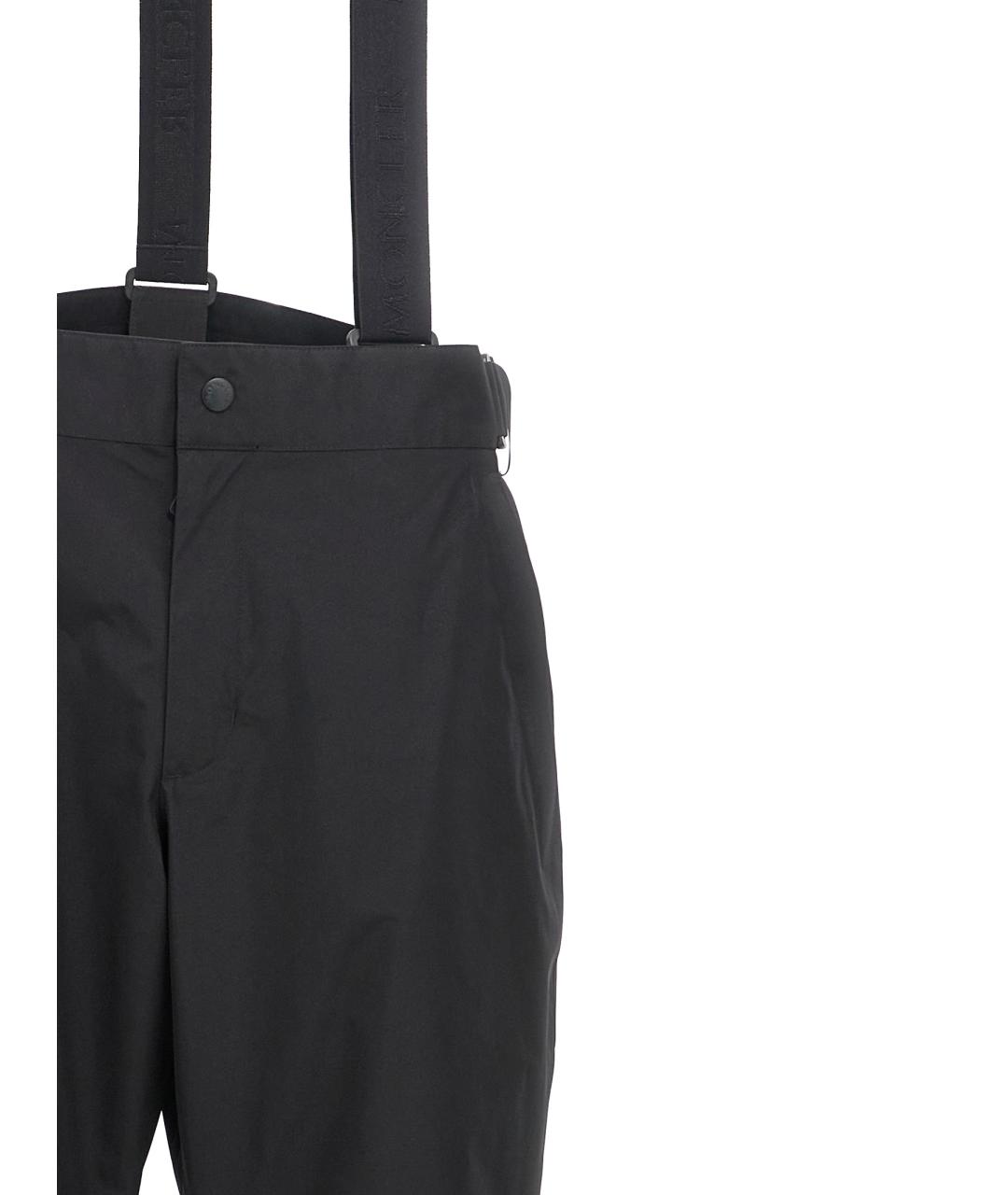 MONCLER GRENOBLE Черные полиамидовые повседневные брюки, фото 3