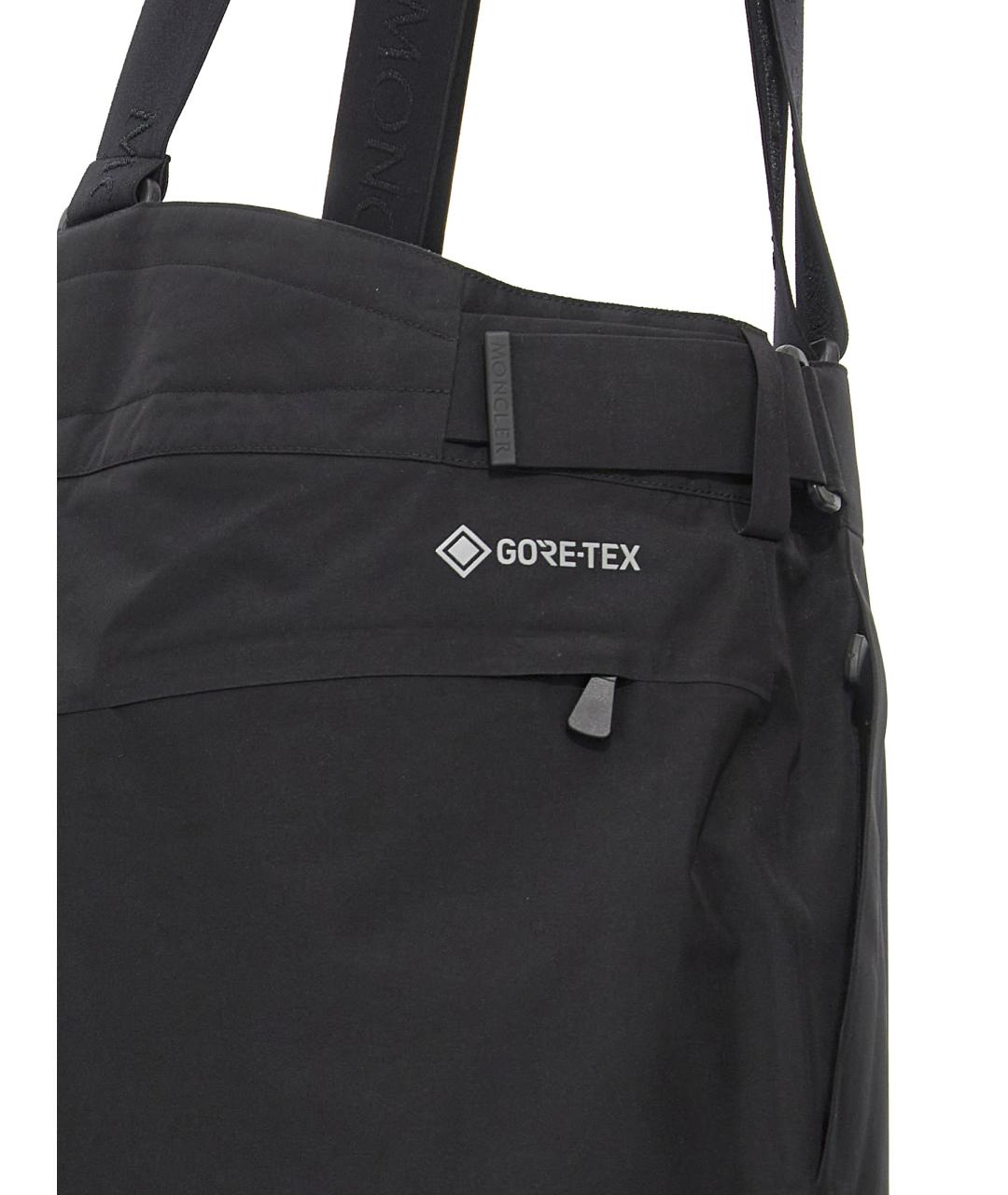 MONCLER GRENOBLE Черные полиамидовые повседневные брюки, фото 4