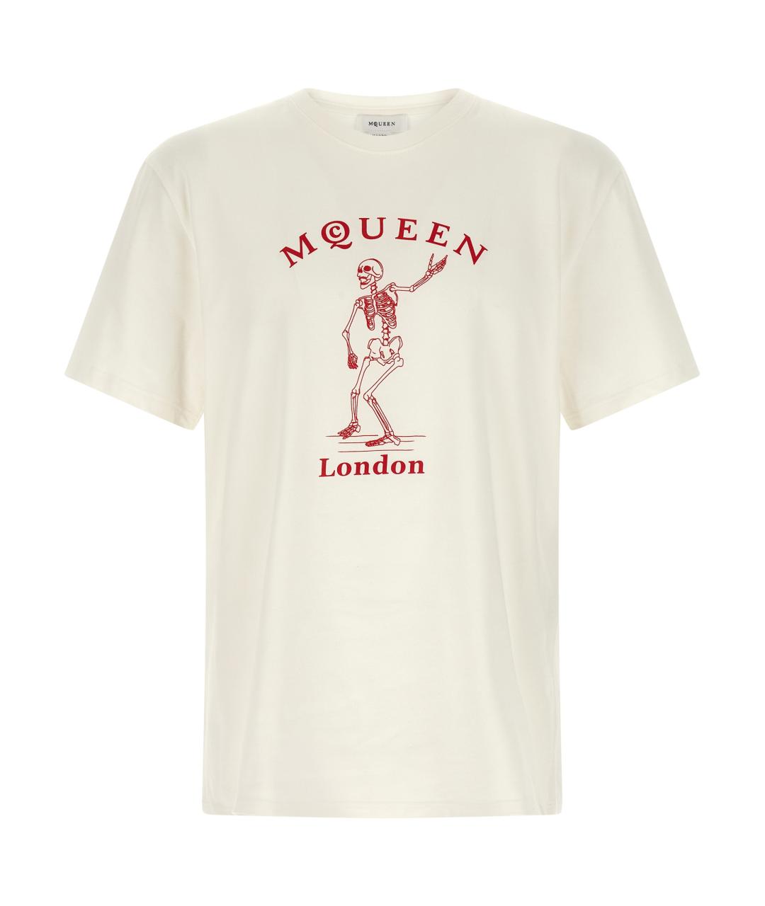 ALEXANDER MCQUEEN Красная хлопковая футболка, фото 1