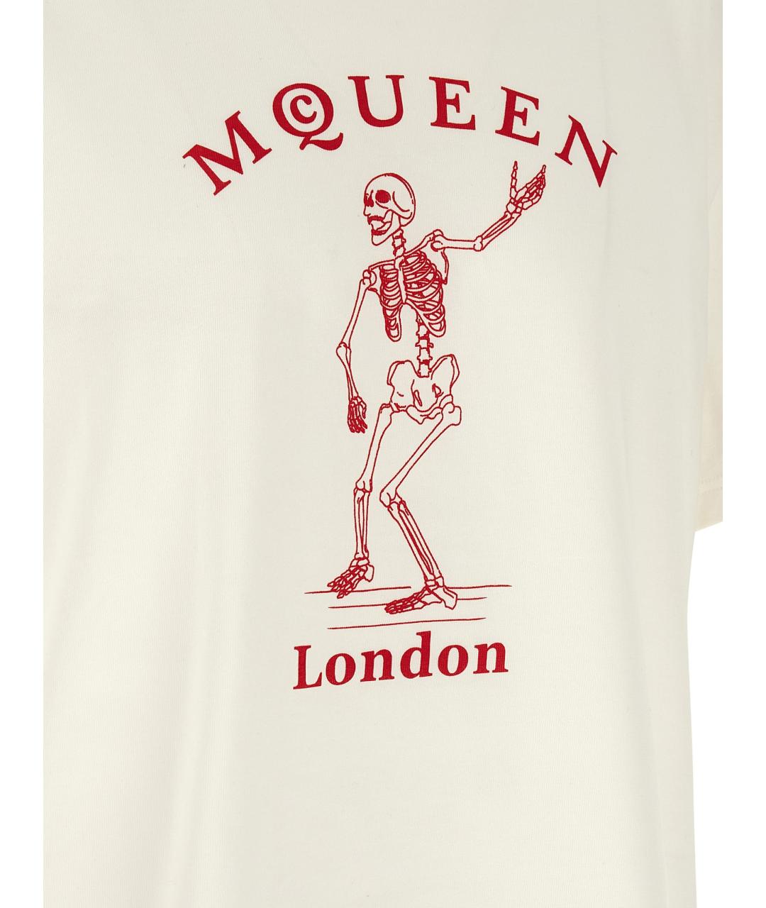 ALEXANDER MCQUEEN Красная хлопковая футболка, фото 4