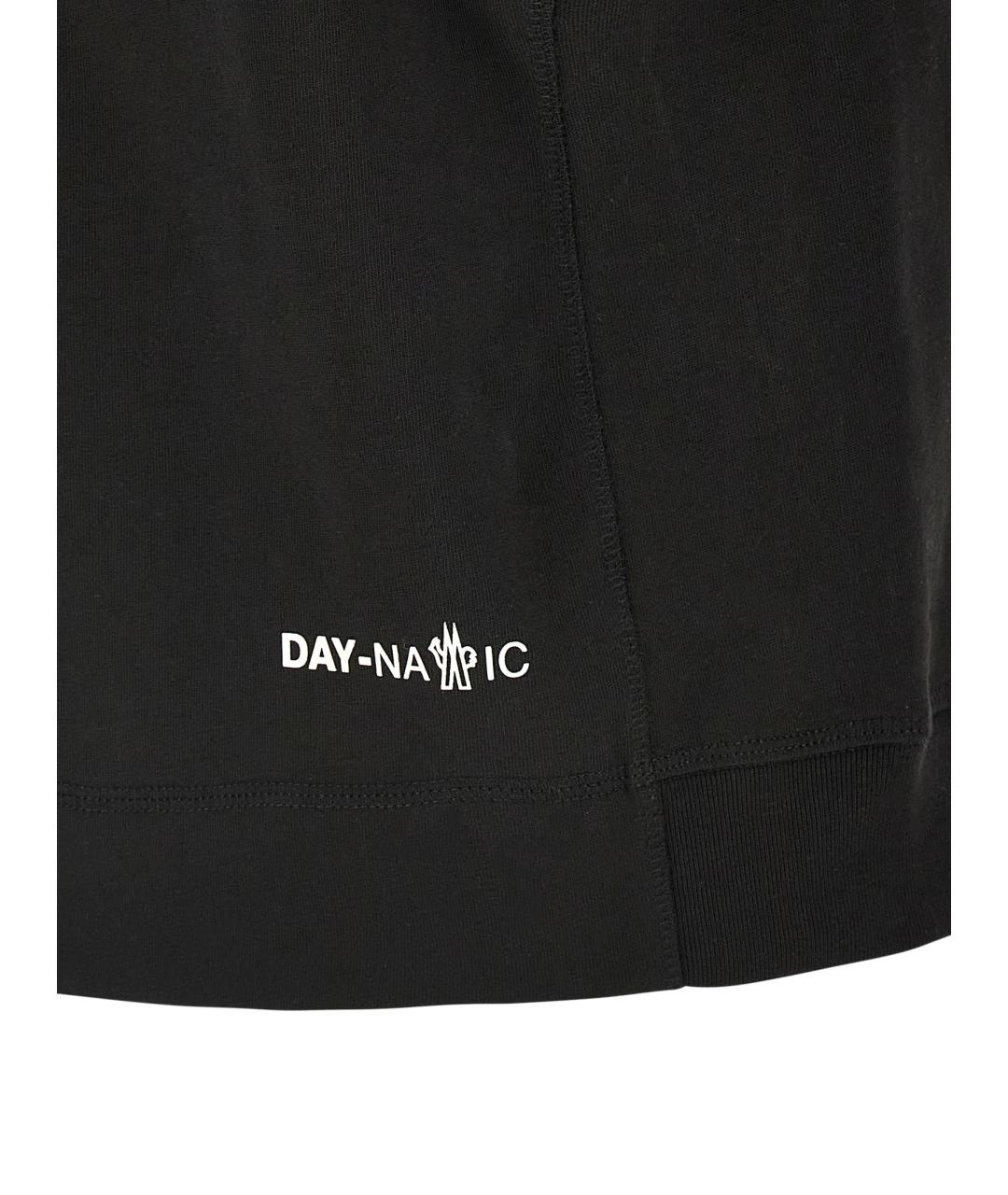 MONCLER GRENOBLE Черная хлопковая футболка, фото 4