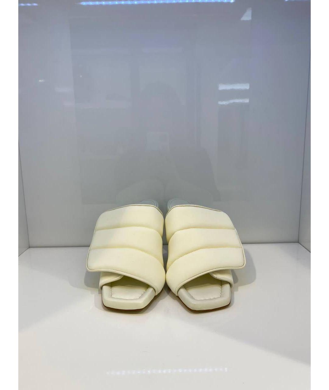 GIABORGHINI Белые текстильные мюли, фото 2