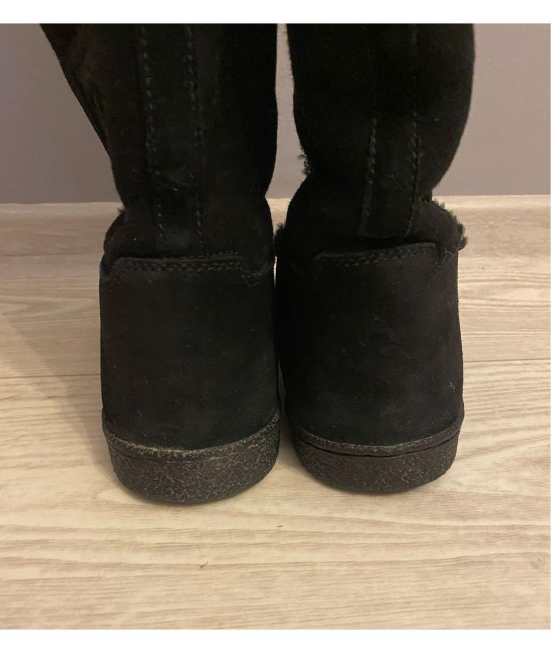CHANEL Черные замшевые сапоги, фото 4