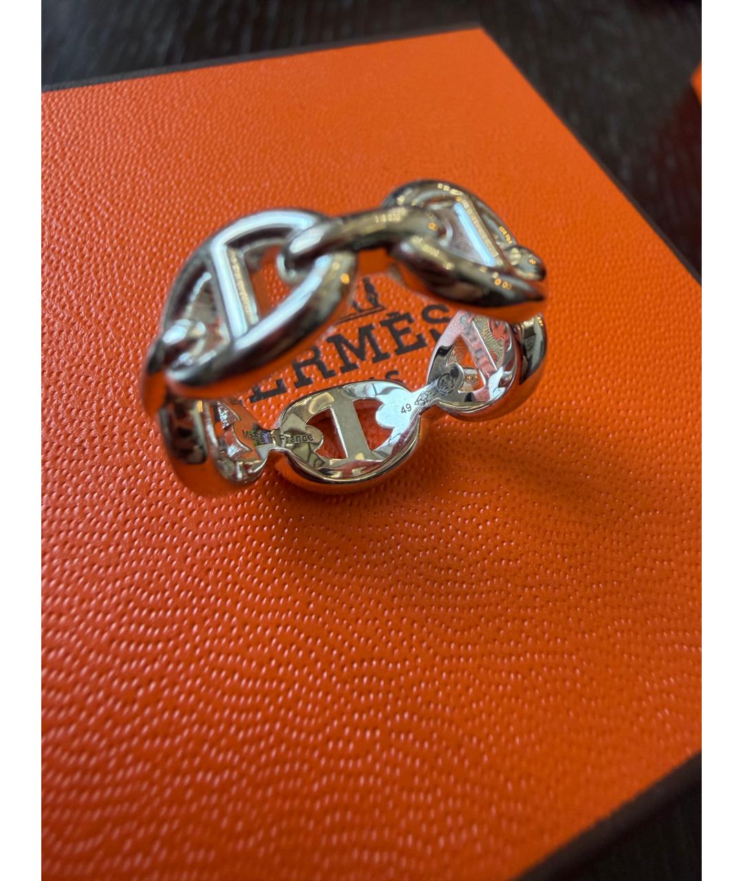 HERMES Серебряное серебряное кольцо, фото 2