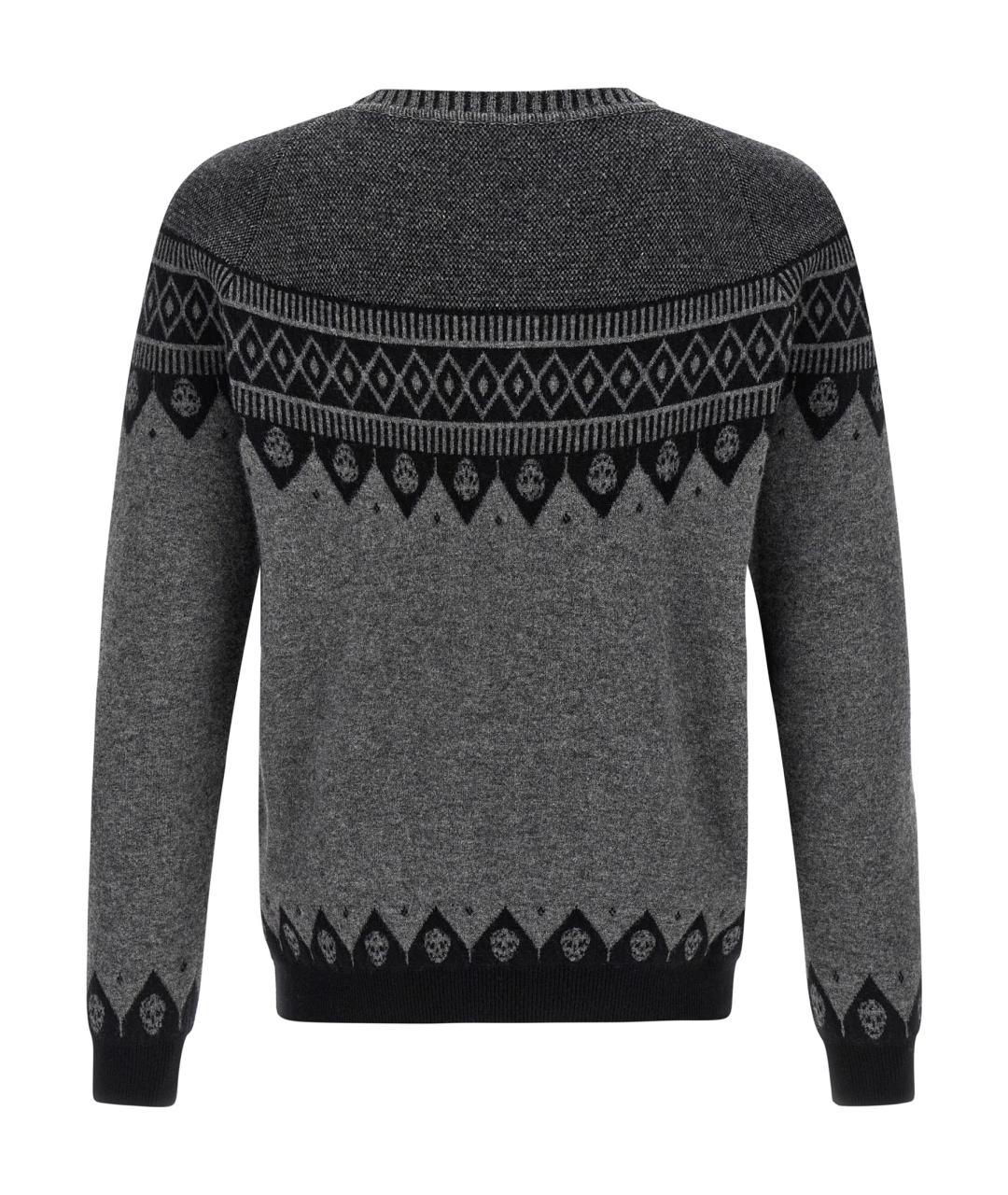 ALEXANDER MCQUEEN Серый шерстяной джемпер / свитер, фото 2