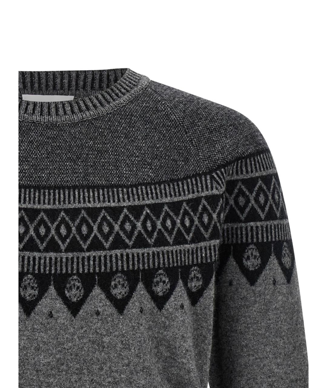 ALEXANDER MCQUEEN Серый шерстяной джемпер / свитер, фото 3