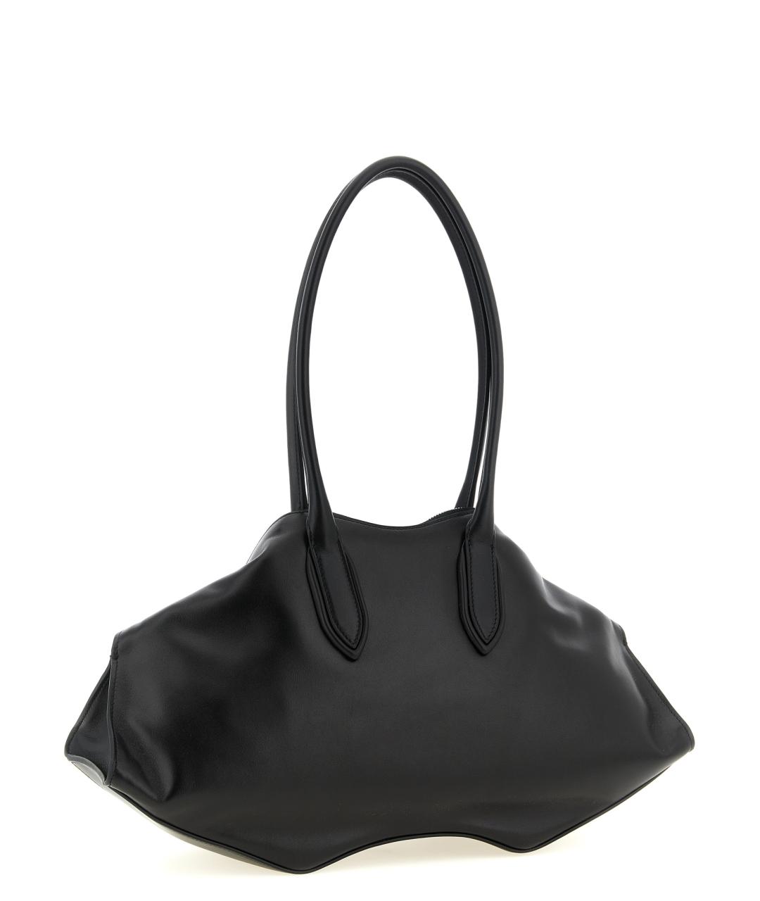 ALEXANDER MCQUEEN Черная кожаная сумка через плечо, фото 2