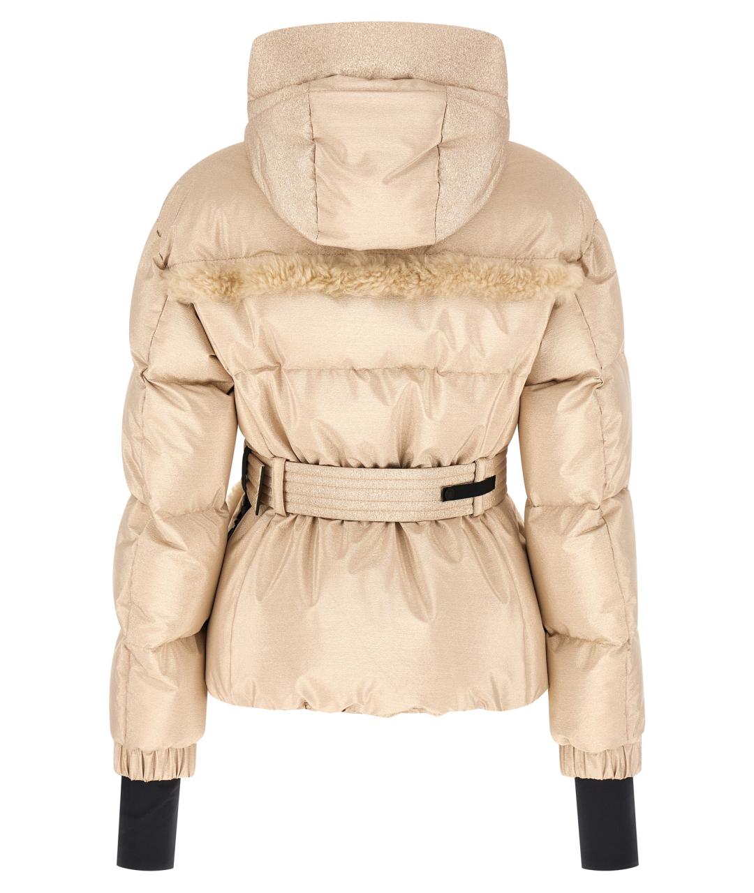 MONCLER GRENOBLE Золотой полиамидовый пуховик, фото 2