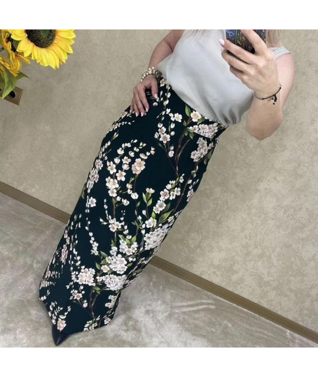 DOLCE&GABBANA Черная юбка макси, фото 4