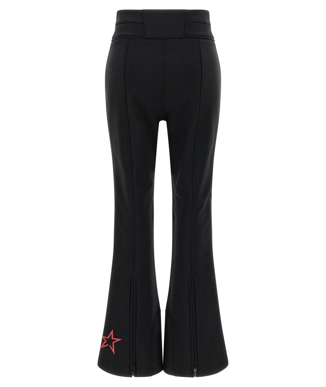 PERFECT MOMENT Черные полиамидовые прямые брюки, фото 2