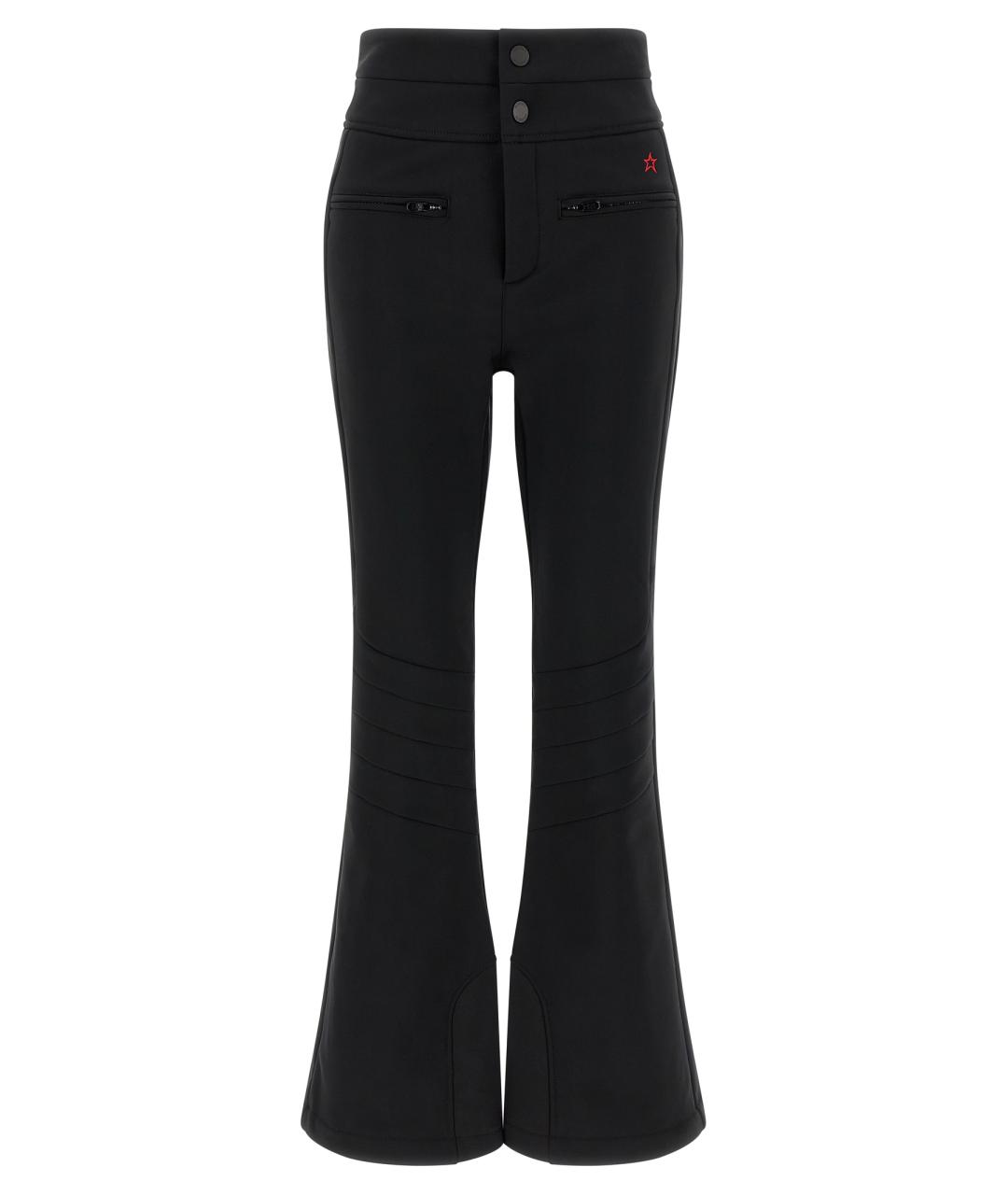 PERFECT MOMENT Черные полиамидовые прямые брюки, фото 1