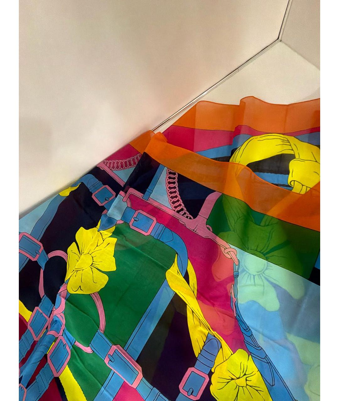 HERMES Мульти хлопковое парео, фото 3